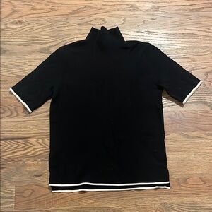 Zara mock neck short sleeve sweater size S EUC